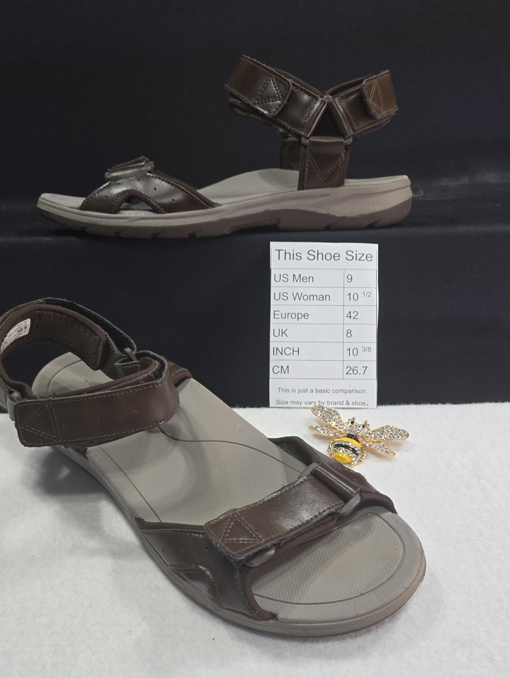 Vionic Canoe Leo Backstrap Sandal in Brown Leather